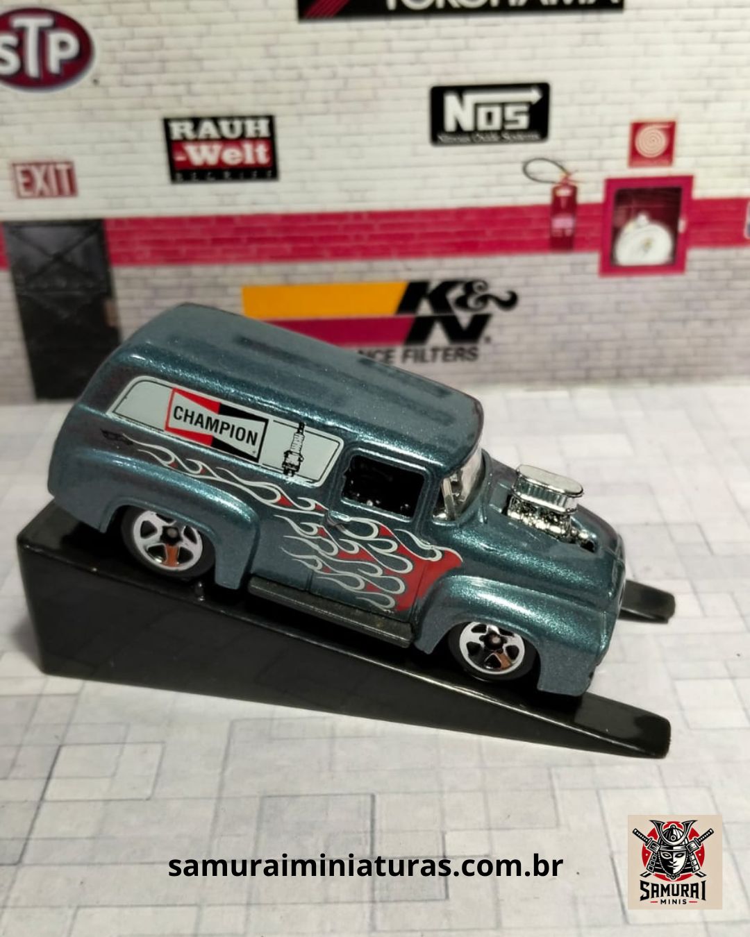 HOTWHEELS - 56 FORD PANEL F100 CINZA ( LOOSE )